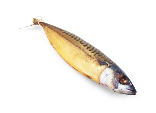 Räucherfisch Ohne Kopf Isoliert Auf Weißem Hintergrund — Stockfoto