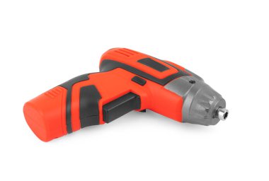 elektrik kablosuz tornavida matkabı beyaz arkaplanda izole edildi, profesyonel ev onarım aracı, el gücü aracı, kopyalama alanı, taklit et, tasarım