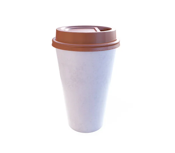 Чашка Кофе Вынос Крышкой Рендеринг — стоковое фото