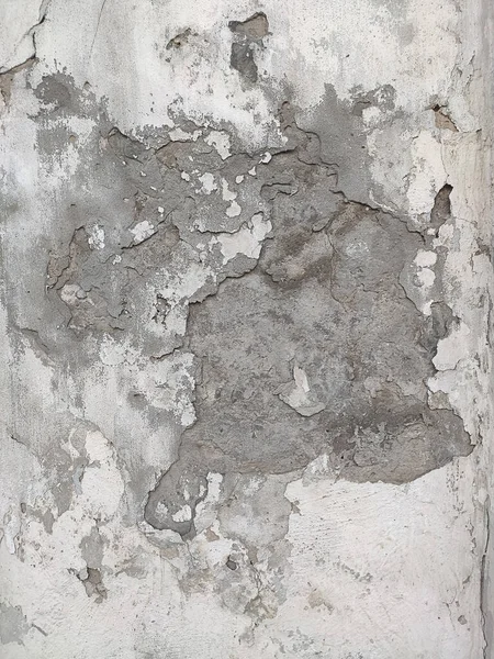 Gri Beton desenli eski duvar arkaplanı. Boyası, çizikleri ve çatlakları var.