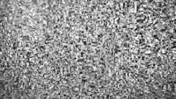 Retro tv. Error de vídeo. Ruido abstracto de la televisión analógica. Falla digital. Daño a la señal de vídeo con ruido y ruido de píxeles. Fondo de ensueño blanco y negro. Retro tv. — Vídeo de stock