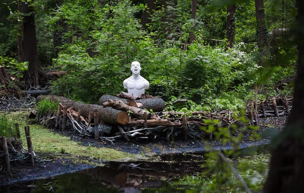 Skulptur av skrikande mannen — Stockfoto