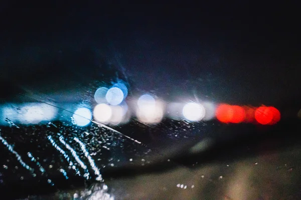 Calle Luces por la noche —  Fotos de Stock