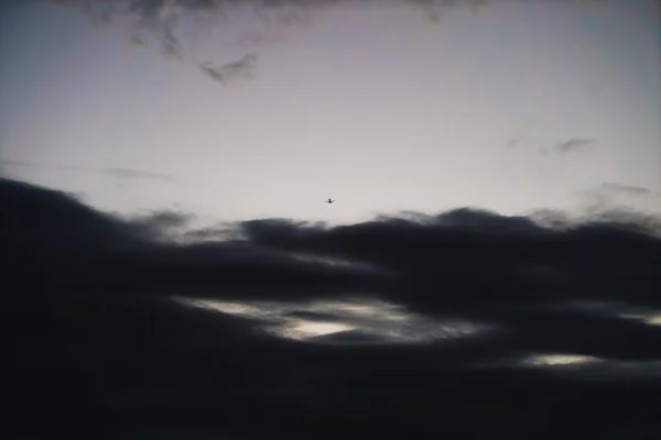 Parting plane sky — Stock Photo, Image