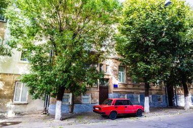 Lviv, Ukrayna eski şehrin sokaklarında