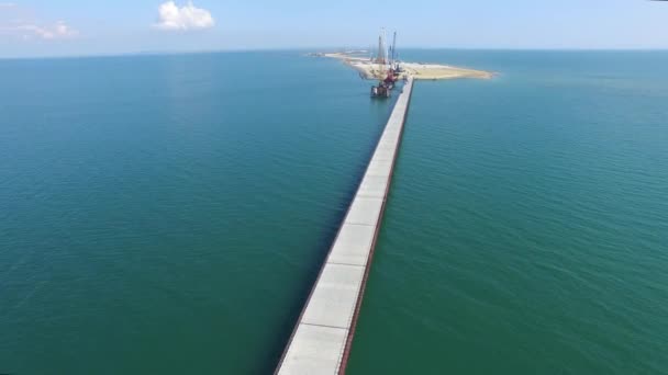 Η κατασκευή της γέφυρας. Ρωσία — Αρχείο Βίντεο