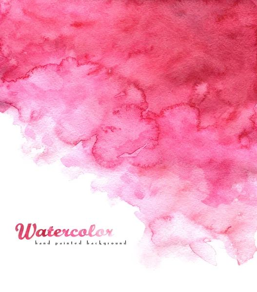 Red and pink abstract watercolor background with stains and paper texture, high resolution, hand painted — Stock Photo, Image