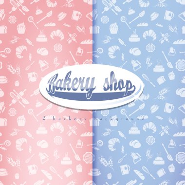 Farklı ekmek öğelerle ekmek öğeleri Dikişsiz desen arka plan belirleme