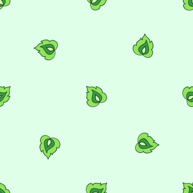 stilize yaprak seamless modeli