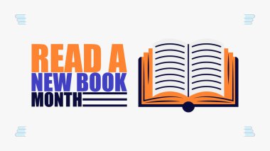 Yeni Bir Kitap Ay Kutlaması İllüstrasyon Tasarım Ayartması Oku