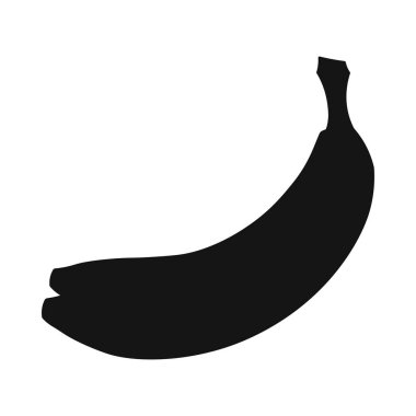 Muz Silueti: Olgun bir muzun sade, zarif bir silueti, bu sevgili meyvenin minimalist bir temsilini sunuyor..