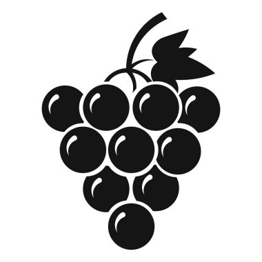 Bu zarif siluet, bir demet olgun, sulu üzümü, tadını çıkarmaya hazır olarak tasvir ediyor. Basit tasarım, meyvenin doğal güzelliğini vurgular..