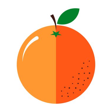 Yeşil yapraklı, şekillendirilmiş portakal meyvesi ve temiz beyaz arka planda kök.