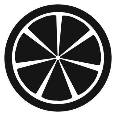 Dilimlenmiş narenciye meyvesinin minimalist ve yüksek kontrastlı bir örneği.