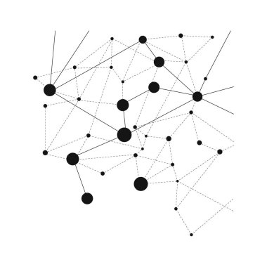 Soyut Dijital Ağ Düğümleri Bağlantı İllüstrasyonu