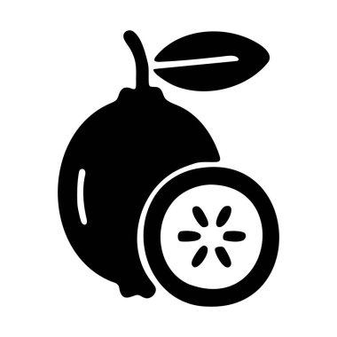 Bir dilim ve bir yaprak ile tüm limonu simgeleyen simge.