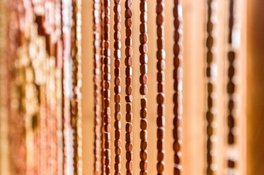 Dahili perde ahşap boncuk