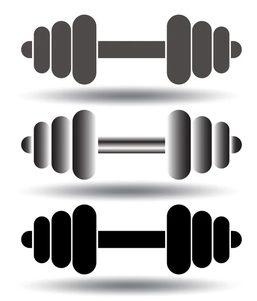 Barbell icon set — Stock Vector