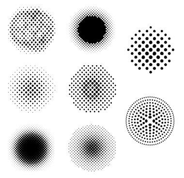 Soyut noktalı resim kümesi