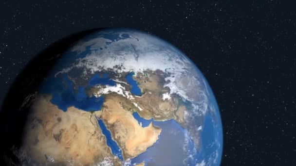 Earth animation an space — Stock Video