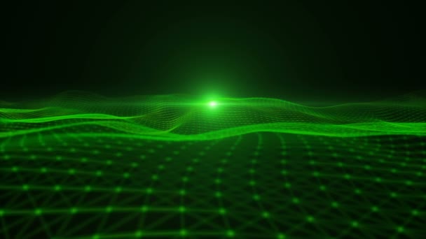 Dimensione delle particelle verdi — Video Stock