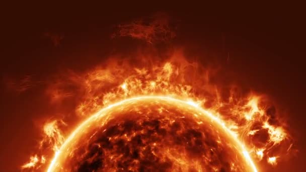太陽表面と太陽フレア — ストック動画