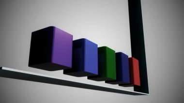 Animasyonlu çubuk grafik başarılı sonuç arasından