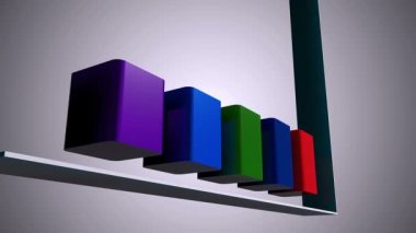 Animasyonlu çubuk grafik başarılı sonuç arasından