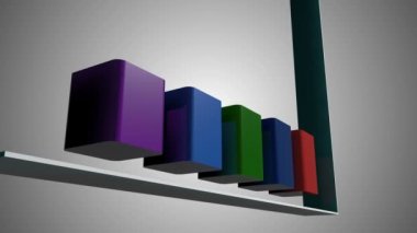 Animasyonlu çubuk grafik başarılı sonuç arasından