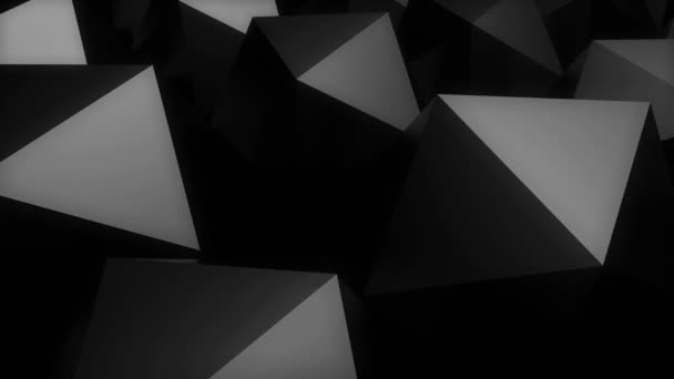 Abstract achtergrond met zwarte Platonische. — Stockvideo
