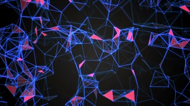 Connection structure , 3d animation abstract background — Stock Video