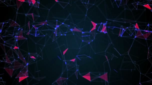 Struktura připojení, 3D animace abstraktní pozadí — Stock video
