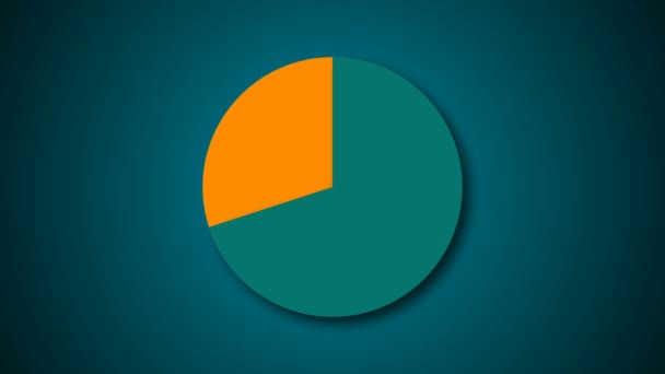 Kreisdiagramm zur Darstellung — Stockvideo