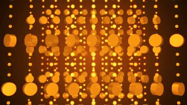 Gold background reflective shine light particles — Stock Video