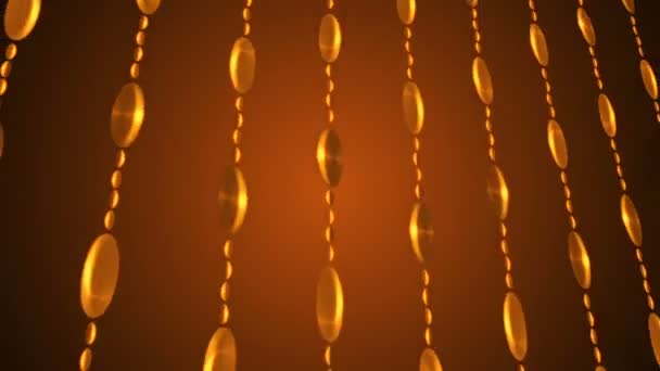 Gouden achtergrond reflecterend glans lichte deeltjes — Stockvideo