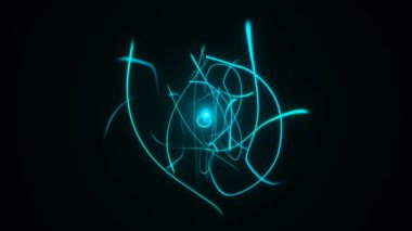 Küre ile soyut animasyon arka plan