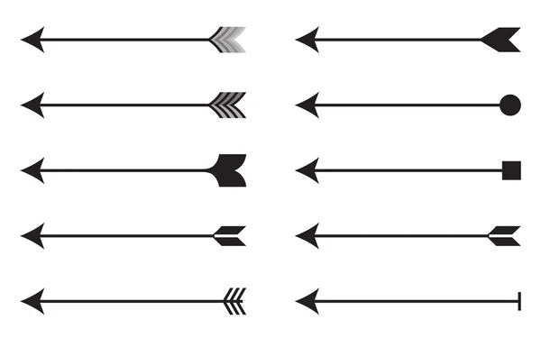 Pfeilsymbole gesetzt — Stockvektor