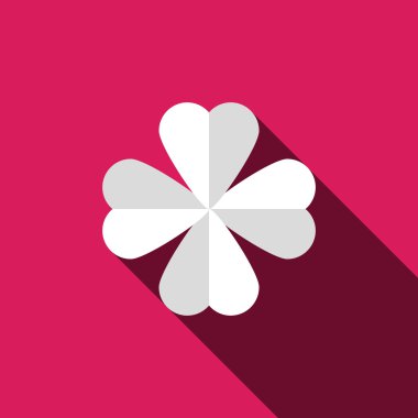 Yonca dört simge bırakır. İzole Saint Patrick sembolü