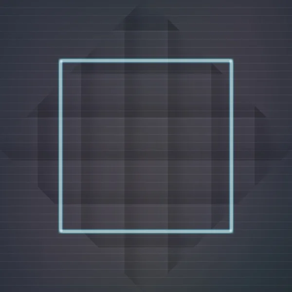 Abstrakte schwarze Streifen Tech-Hintergrund mit leuchtenden blauen Quadraten — Stockvektor