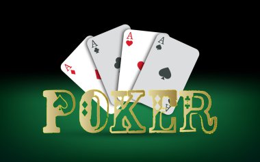 Poker kartları. Vektör Casino öğeleri