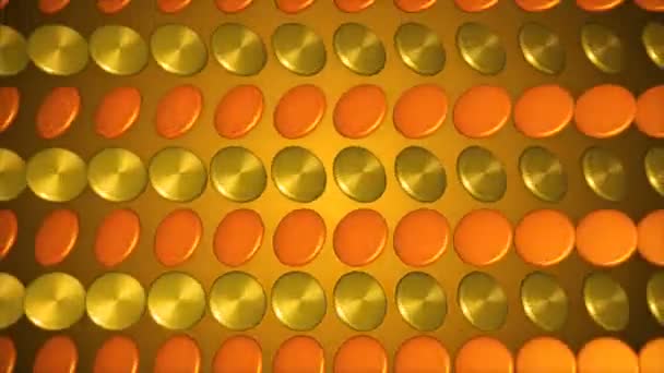 Gold background reflective shine light particles — Stock Video