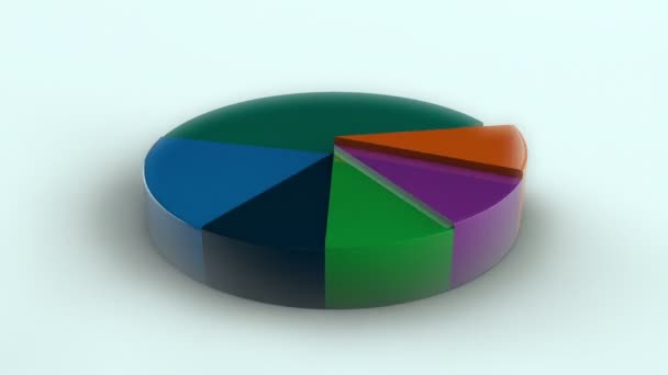 Schema a cerchio per presentazione, grafico a torta — Video Stock