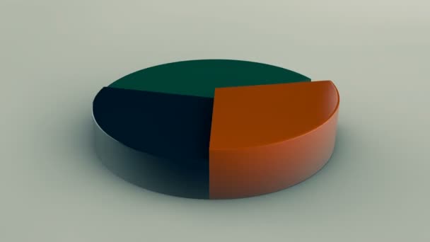 Okruh diagram pro prezentaci, výsečový graf — Stock video