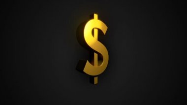 Altın dolar işareti animasyon arka plan