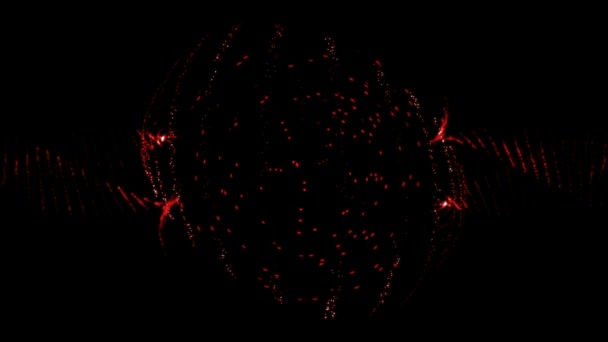 Fundo de animação abstrato com esferas rotativas — Vídeo de Stock