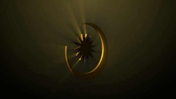 Islam symbol animation bakgrund — Stockvideo