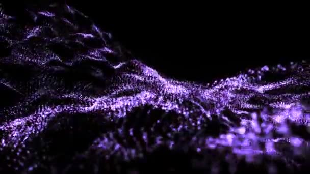 Loopable 3d візуалізація скрученого фону частинок з глибиною різкості — стокове відео