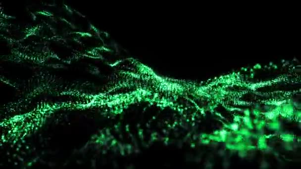 Loopable 3d візуалізація скрученого фону частинок з глибиною різкості — стокове відео