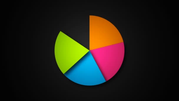 Cirkel-diagram för presentation — Stockvideo