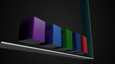 Animasyonlu çubuk grafik başarılı sonuç arasından